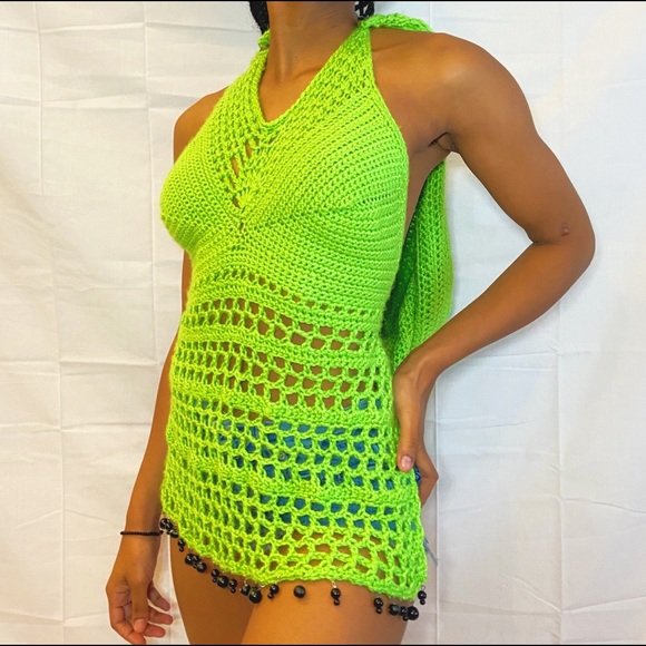 Backless Crochet Hoodie Top - Picture 1 of 3